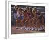 Female Runners at the Start of a Track Race-null-Framed Photographic Print