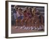 Female Runners at the Start of a Track Race-null-Framed Photographic Print