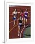 Female Runners Competing in a Track Race-null-Framed Photographic Print