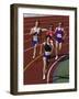 Female Runners Competing in a Track Race-null-Framed Photographic Print