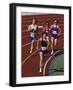 Female Runners Competing in a Track Race-null-Framed Photographic Print