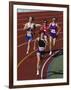 Female Runners Competing in a Track Race-null-Framed Photographic Print