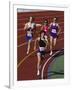 Female Runners Competing in a Track Race-null-Framed Photographic Print