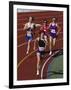 Female Runners Competing in a Track Race-null-Framed Photographic Print