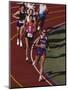 Female Runners Competing in a Track Race-null-Mounted Photographic Print