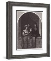 Female Singer at a Window-null-Framed Art Print