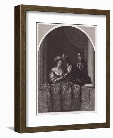 Female Singer at a Window-null-Framed Art Print