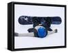 Female Snowboarder Collapsed after a Run, New York, USA-Paul Sutton-Framed Stretched Canvas