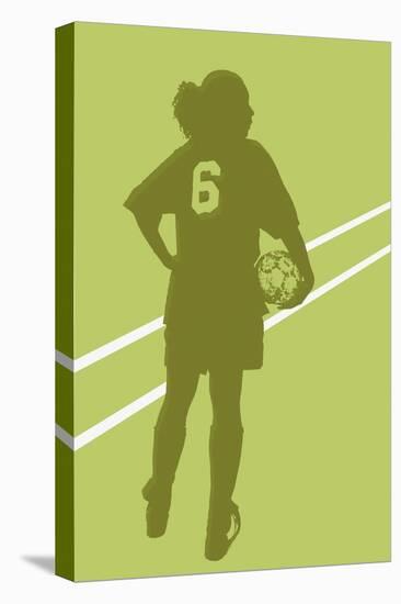 Female soccer player-null-Stretched Canvas