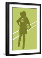 Female soccer player-null-Framed Giclee Print