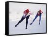 Female Speed Skaters in Action-null-Framed Stretched Canvas