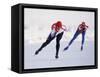 Female Speed Skaters in Action-null-Framed Stretched Canvas