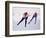 Female Speed Skaters in Action-null-Framed Photographic Print