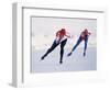 Female Speed Skaters in Action-null-Framed Photographic Print