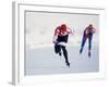 Female Speed Skaters in Action-null-Framed Photographic Print