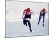 Female Speed Skaters in Action-null-Mounted Photographic Print