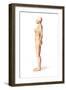 Female Standing, with Skeletal Bones Superimposed, Side View-null-Framed Art Print