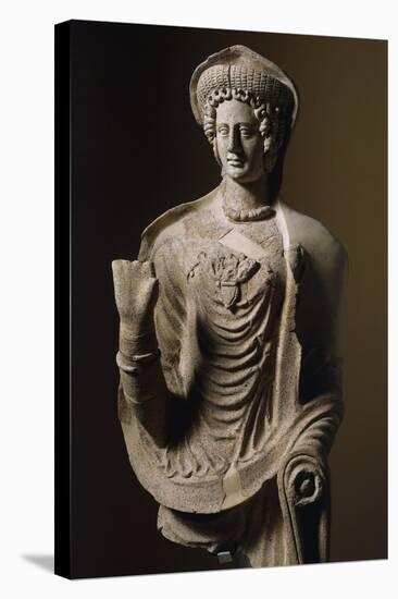 Female Statue in Terracotta from Lavinio, Lazio, Italy, Latin-null-Stretched Canvas