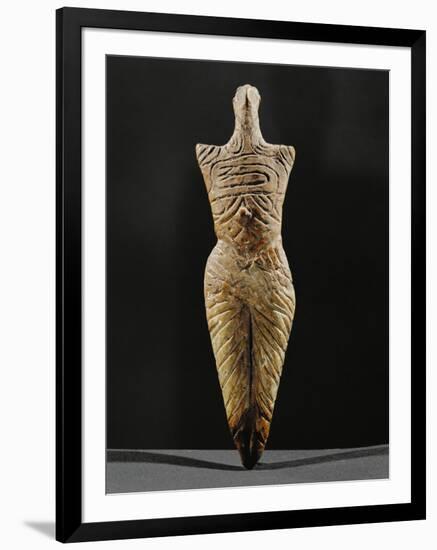 Female Statuette, Neolithic Idol, Terracotta, from Cucuteni, Romania-null-Framed Giclee Print
