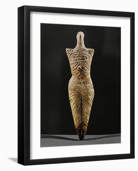 Female Statuette, Neolithic Idol, Terracotta, from Cucuteni, Romania-null-Framed Giclee Print