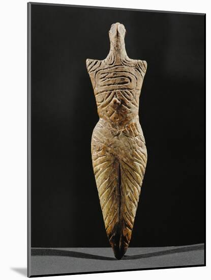 Female Statuette, Neolithic Idol, Terracotta, from Cucuteni, Romania-null-Mounted Giclee Print