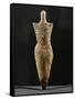 Female Statuette, Neolithic Idol, Terracotta, from Cucuteni, Romania-null-Framed Stretched Canvas