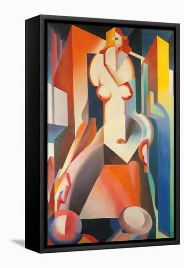 Female Structure-Enrico Prampolini-Framed Stretched Canvas