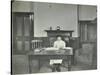 Female Student Sitting at Desk, Shoreditch Technical Institute, London, 1907-null-Stretched Canvas