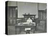 Female Student Sitting at Desk, Shoreditch Technical Institute, London, 1907-null-Stretched Canvas