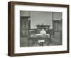 Female Student Sitting at Desk, Shoreditch Technical Institute, London, 1907-null-Framed Photographic Print