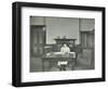 Female Student Sitting at Desk, Shoreditch Technical Institute, London, 1907-null-Framed Photographic Print