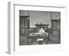 Female Student Sitting at Desk, Shoreditch Technical Institute, London, 1907-null-Framed Photographic Print