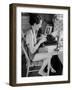 Female Student Typing a Letter at the University of Missouri-Alfred Eisenstaedt-Framed Photographic Print