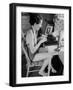 Female Student Typing a Letter at the University of Missouri-Alfred Eisenstaedt-Framed Photographic Print