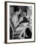 Female Student Typing a Letter at the University of Missouri-Alfred Eisenstaedt-Framed Photographic Print