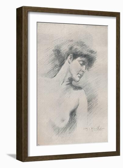 'Female Study', c1895, (1897)-Robert Fowler-Framed Giclee Print