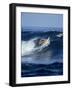 Female Surfer Riding a Wave-null-Framed Photographic Print