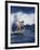 Female Surfer Riding a Wave-null-Framed Photographic Print