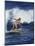 Female Surfer Riding a Wave-null-Mounted Photographic Print