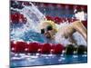 Female Swimmer Competing in a Race-null-Mounted Photographic Print