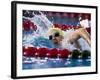 Female Swimmer Competing in a Race-null-Framed Photographic Print