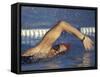 Female Swimmer in Action-null-Framed Stretched Canvas