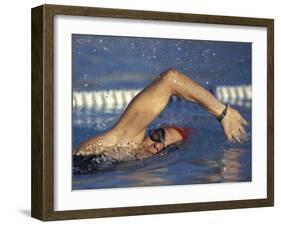 Female Swimmer in Action-null-Framed Photographic Print