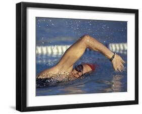 Female Swimmer in Action-null-Framed Photographic Print