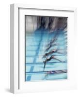 Female Swimmers at the Start of a Race-null-Framed Photographic Print