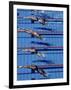 Female Swimmers at the Start of a Race-null-Framed Photographic Print