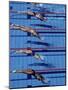 Female Swimmers at the Start of a Race-null-Mounted Photographic Print