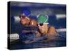 Female Swimmers Competing in a Breaststroke Race-null-Stretched Canvas