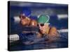 Female Swimmers Competing in a Breaststroke Race-null-Stretched Canvas