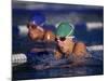 Female Swimmers Competing in a Breaststroke Race-null-Mounted Photographic Print